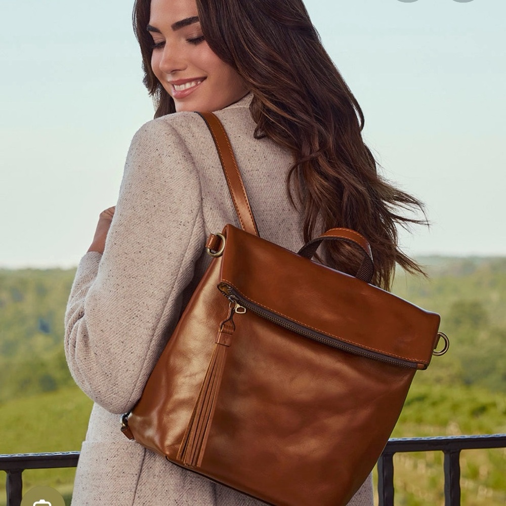 Patricia Nash Luzille Brown Leather Women's Backpack